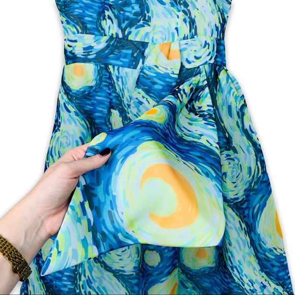 NWOT Modcloth Geode Starry Night Art-To-Wear Dress - Picture 8 of 15